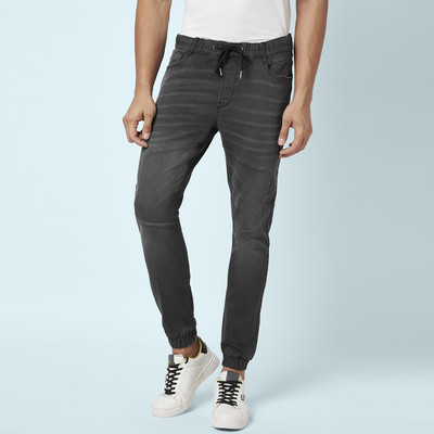 SF Jeans by Pantaloons Solid Men Grey Track Pants