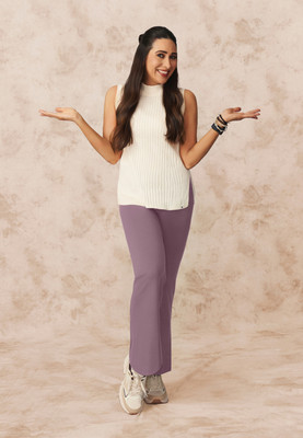 BlissClub Ultimate Flare Pants, Lite - Regular Regular Fit Women Pink Trousers