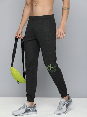 HRX by Hrithik Roshan Printed Men Black Track Pants