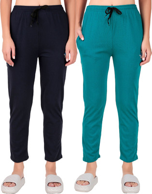 FASHIONHOUSETS Solid Women Dark Blue, Blue Track Pants