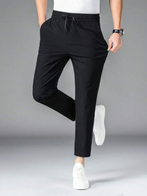Zimist Solid Men Black Track Pants