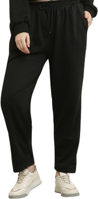 The Unicharm Solid Women Black Track Pants