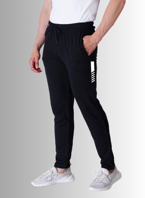 Kartblack Self Design Men Black Track Pants