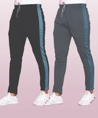 CLOTVIN TREND Solid Men Grey, Black Track Pants