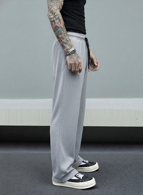 Dockstreet Striped Men Grey Track Pants