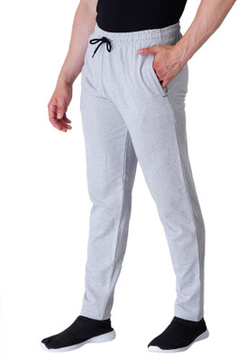 Kartblack Solid Men Grey Track Pants