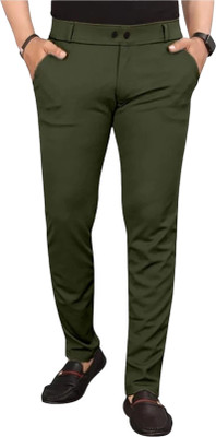 Tiwarad Solid Men Green Track Pants