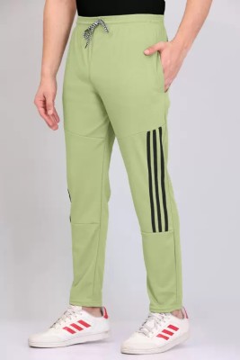 TOLIKE Self Design Men Light Green Track Pants