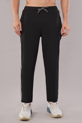 DIAMOND RUBY Striped Men Black Track Pants