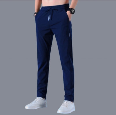 PA FASHION Solid Men Dark Blue Track Pants