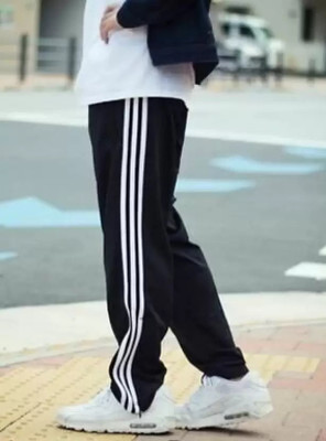 TIBBRA Striped Men Black Track Pants