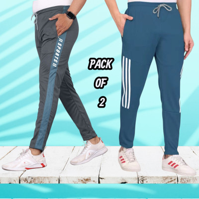 Auryx nx Striped Men Light Blue, Grey Track Pants