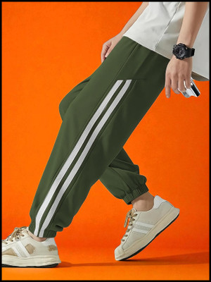Kesaria Fab Solid Men Dark Green Track Pants