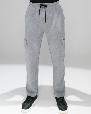 EDRIO Solid Men Grey Track Pants