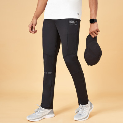 Ajile By Pantaloons Solid Men Black Track Pants