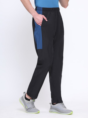 DIDA Solid Men Black Track Pants