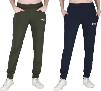 STAR THE VISION Solid Women Green, Blue Track Pants