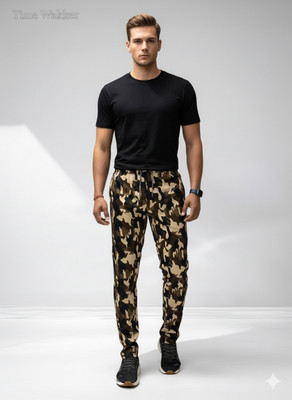 Time Wakker Graphic Print Men Beige Track Pants