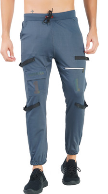 Plus Fitpro Printed Men Grey Track Pants