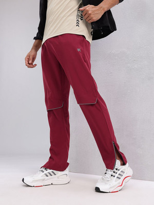HRX by Hrithik Roshan Solid Men Red Track Pants