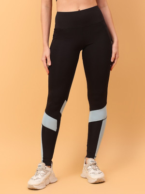 Cosvos Colorblock Women Black Track Pants