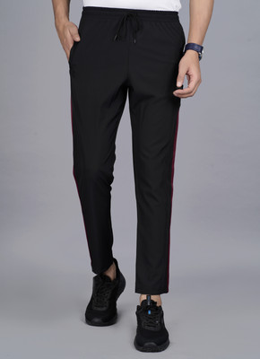jorkk Solid Men Black Track Pants