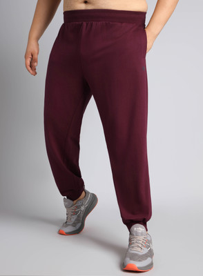 Cult Solid Men Maroon Track Pants