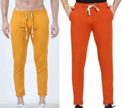 Purser Solid Men Red, Yellow Track Pants
