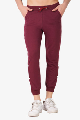 Raysx Self Design Men Maroon Track Pants