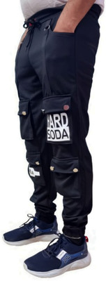 JAKCOM Printed Men Black Track Pants