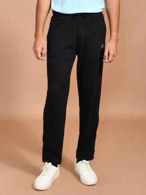 SKYKNIT Solid Men Black Track Pants