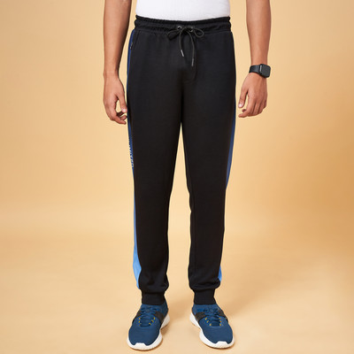 Ajile By Pantaloons Colorblock Men Black Track Pants