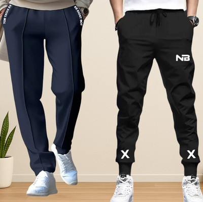 NB NICKY BOY Solid Men Black, Black Track Pants