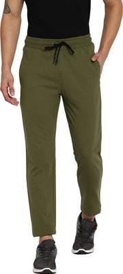 abof by Aditya Birla Solid Men Olive Track Pants Price History