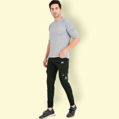 LDHSATI Solid Men Green Track Pants