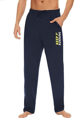 Peach Blossom Printed Men Grey Track Pants