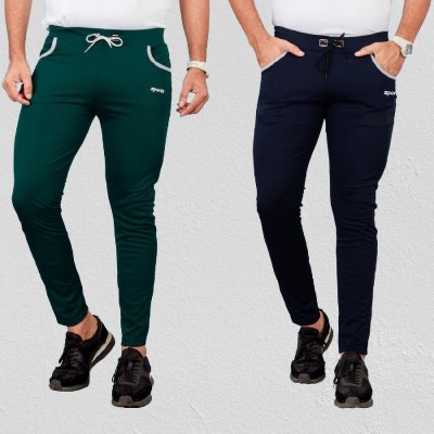 ROPETOX Solid Men Dark Green, Blue Track Pants