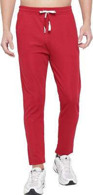Al-Hudooms Solid Men Red Track Pants