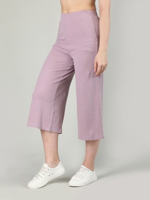 CHKOKKO Solid Women Pink Track Pants