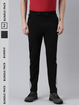 Force NXT Solid Men Black Track Pants