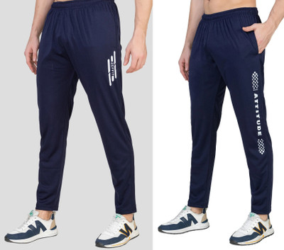 Zeffit Printed Men Dark Blue Track Pants