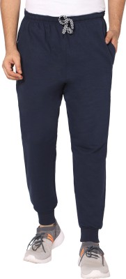 LA'eNviE Solid Men Blue Track Pants