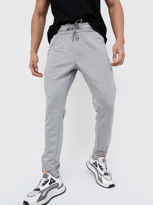 Kappa Solid Men Grey Track Pants