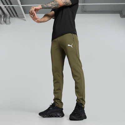 PUMA Solid Men Green Track Pants