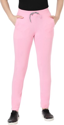 Blossom Solid Women Pink Track Pants