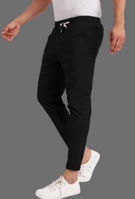 FabricsCreation Solid Men Black Track Pants