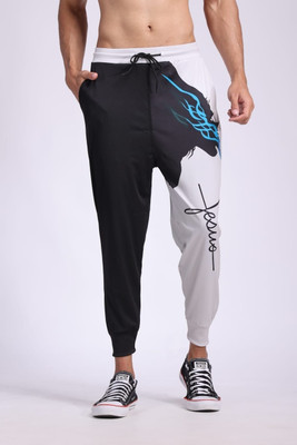 Yellow Tree Graphic Print Men White, Black Track Pants