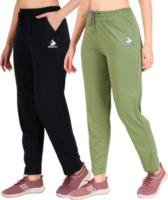 SEAPRINT Solid Women Dark Blue, Light Green Track Pants