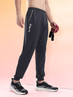 HRX by Hrithik Roshan Washed Men Black Track Pants