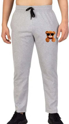 Rebozo Printed Men Grey Track Pants